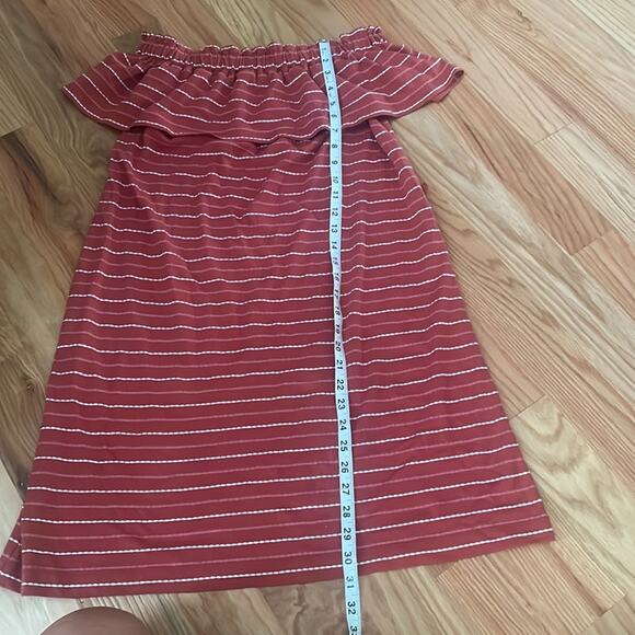 Loft beach dress off the shoulder striped dress new with tag small - Picture 3 of 6